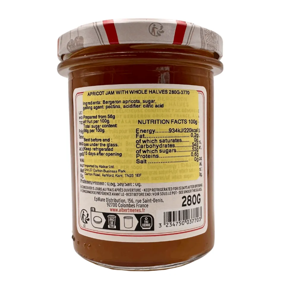 Albert Menes Apricot Bergeron Jam 280g