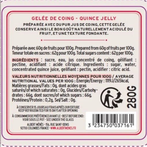 Albert Ménès Quince Jelly 280g