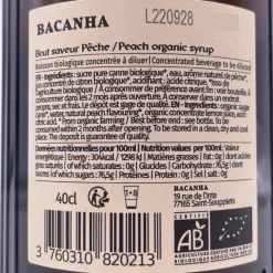 Bacanha Peach Syrup 400ml