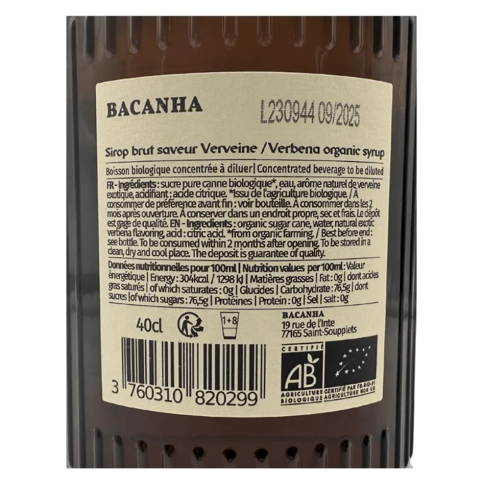 Bacanha Verbena Syrup 400ml
