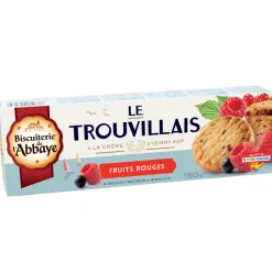 Biscuiterie de l’Abbaye Trouvillais Mixed Berries biscuits 150g BEST BEFORE 05/06/25