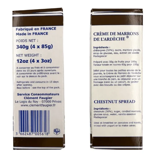 Clement Faugier Chestnut Spread Pouches 85g x 4