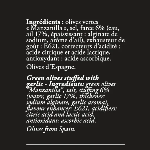 Ederki Green Olive Selection: Garlic, Lemon and Piment d’Espelette