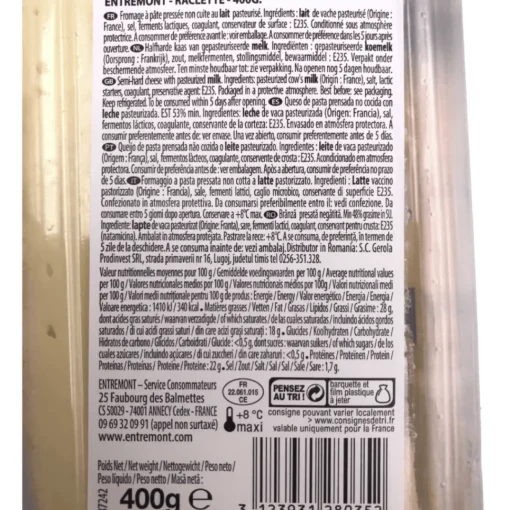 Entremont Raclette Sliced 400g