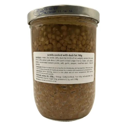 La Belle Chaurienne Lentils Cooked in Duck Fat 780g