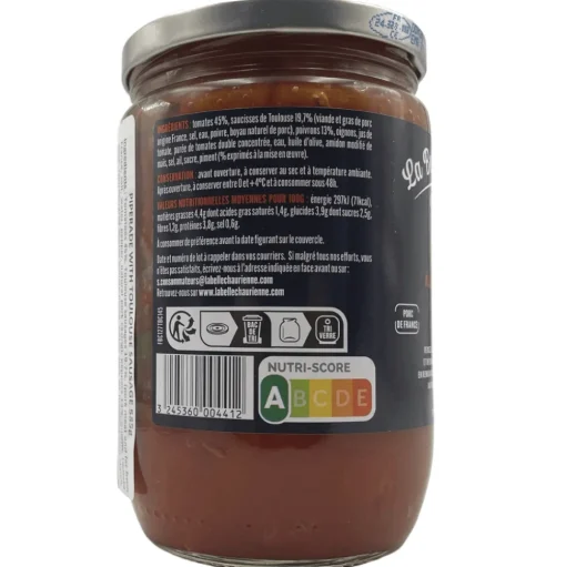 La Belle Chaurienne Piperade with Toulouse Sausages 585g