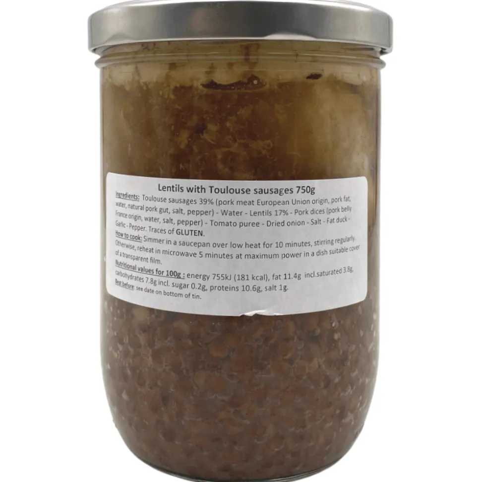 La Belle Chaurienne Toulouse Sausages and Lentils 750g