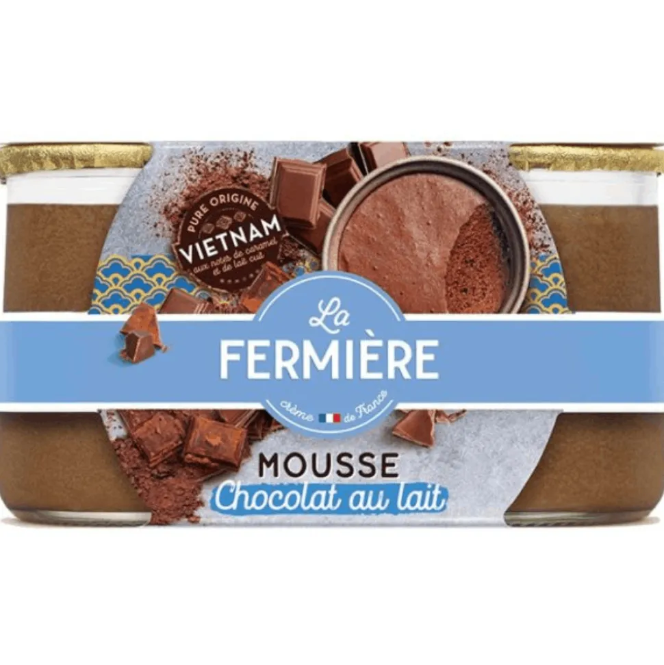 La Fermiere Milk Chocolate Mousse 85g x 2
