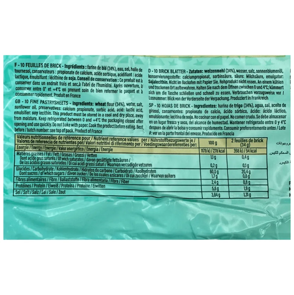 Mil Brick Mini Feuilles de Brick 10 Sheets