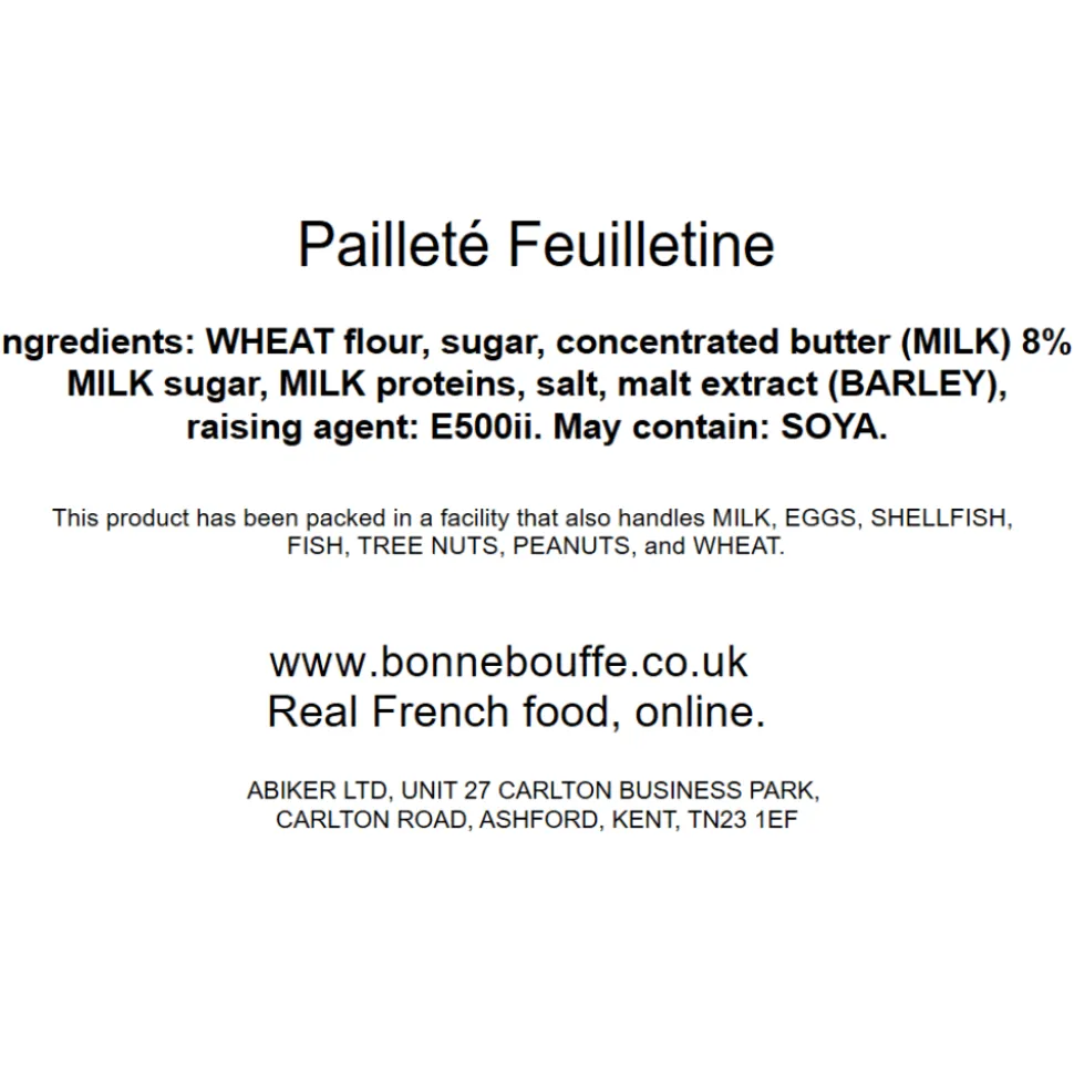 Paillete Feuilletine Barry 2.5Kg