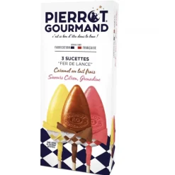 Pierrot Gourmand Mixed Flavours Lollipops x 3