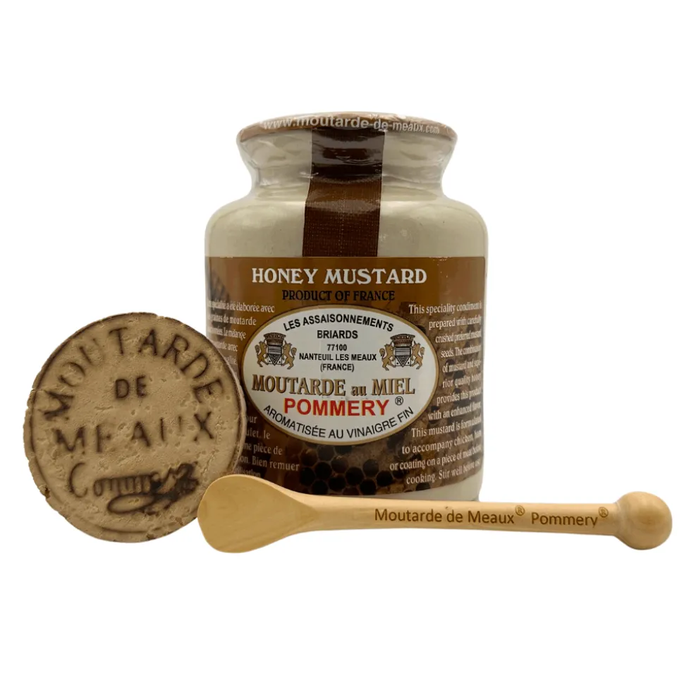 Pommery Wholegrain Honey Mustard with Cork and Spoon 250g