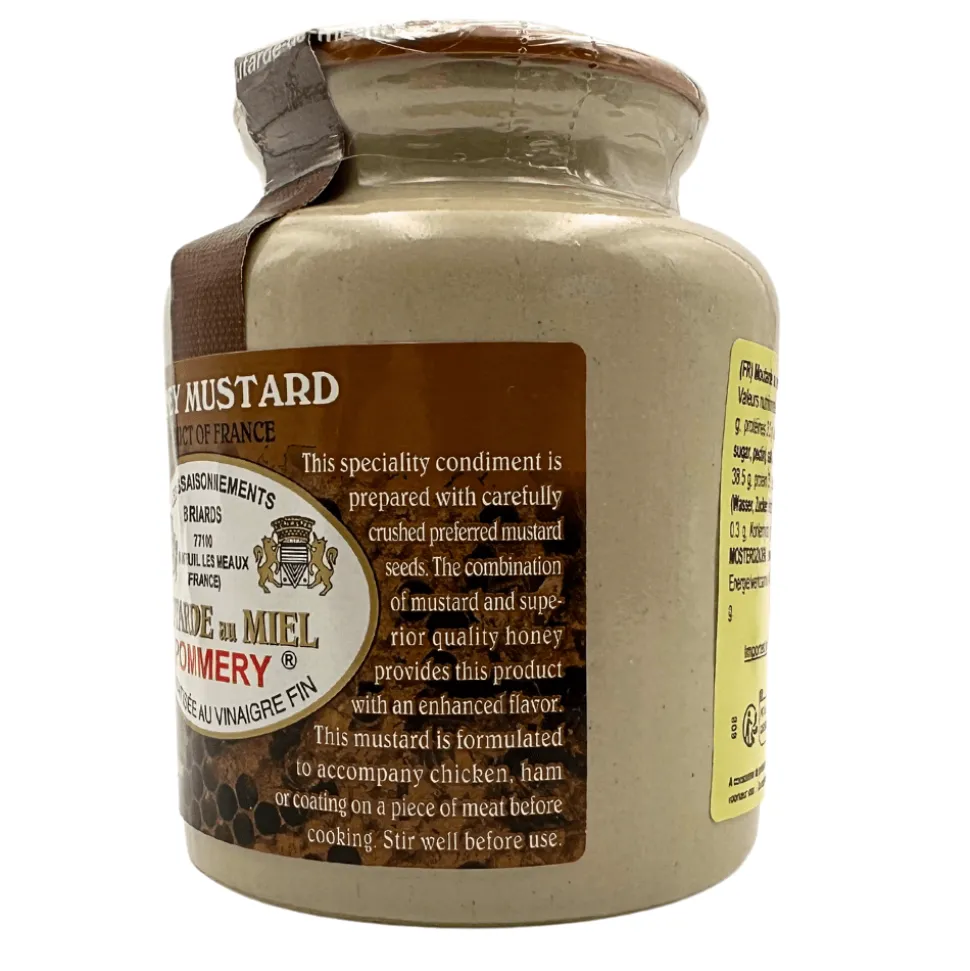 Pommery Wholegrain Honey Mustard with Cork and Spoon 250g