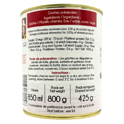 Sabarot Pitted Morello Cherries in Syrup 800g