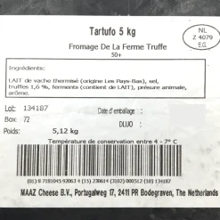 Tartufo Truffle Gouda Whole +/- 4.7kg