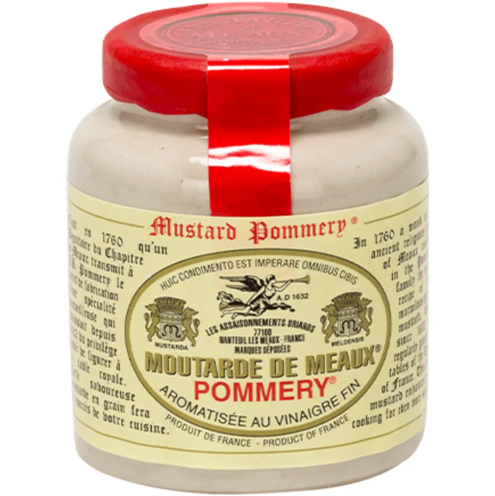 Trio of Pommery Wholegrain Mustard: Cognac, Honey and Meaux 100g