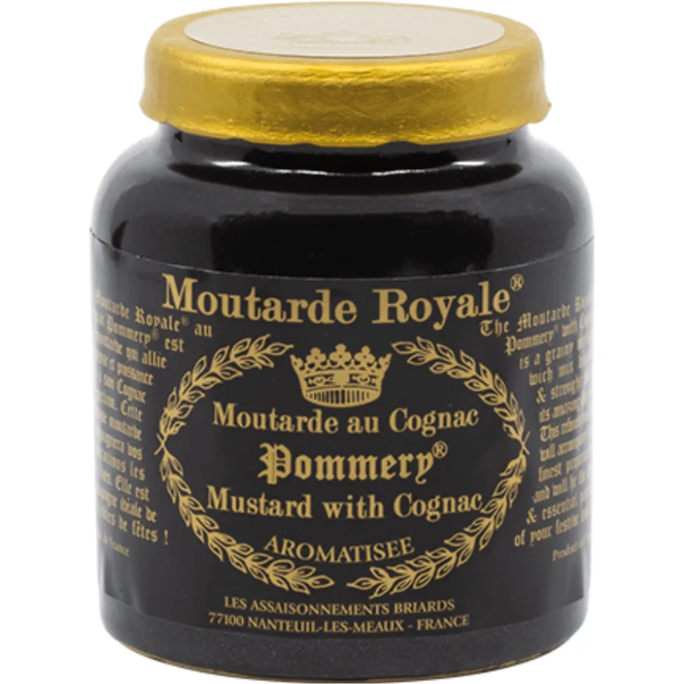Trio of Pommery Wholegrain Mustard: Cognac, Honey and Meaux 100g