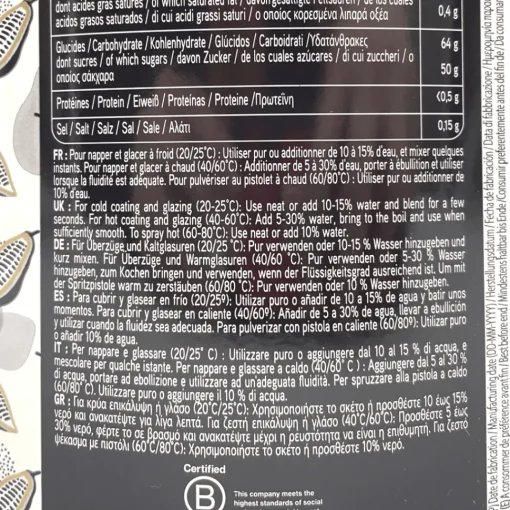 Valrhona Absolu Cristal Neutral Glaze 5kg
